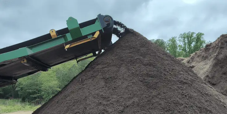 Truck pulling soil